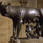 Romulus, Remus en de wolvin die ze heeft opgevoed