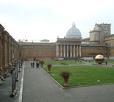 De tuin van het Vaticaanse musea