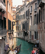 Even van het schip en genieten van Venetië