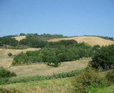Landschap bij een Agricampeggio