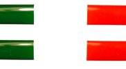 Dooming stickers 55 x 7 mm Italiaanse vlag - Uitverkoop