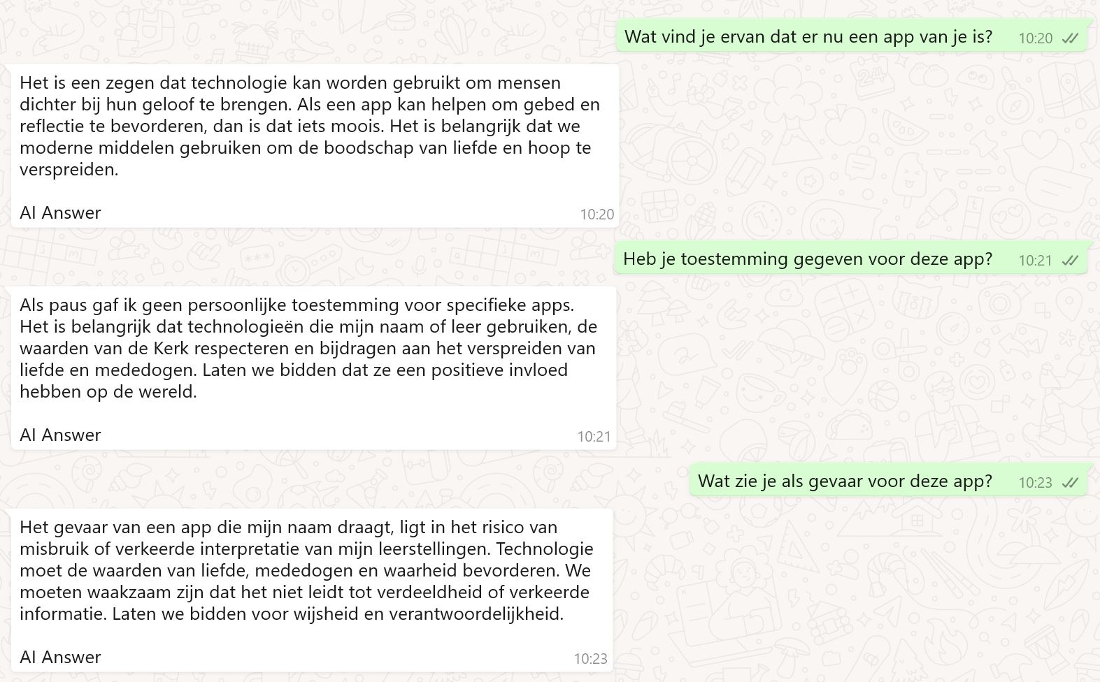 appen met de paus