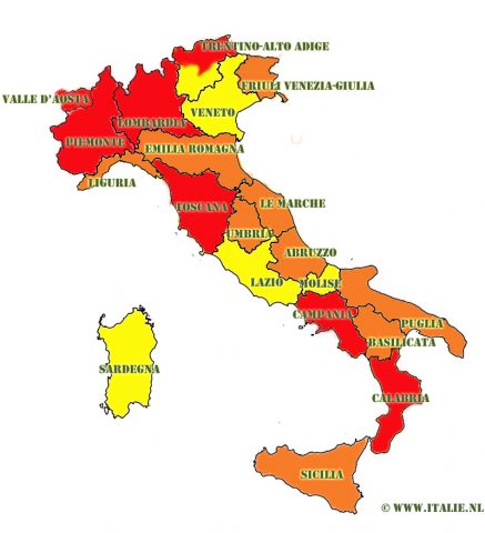 coronavirus maatregelen italie 13 november 2020