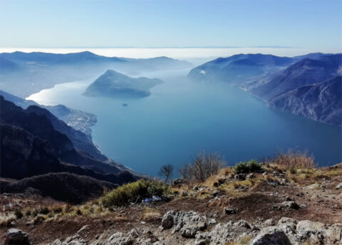 Uitzicht op Iseo-meer, Noord Italië