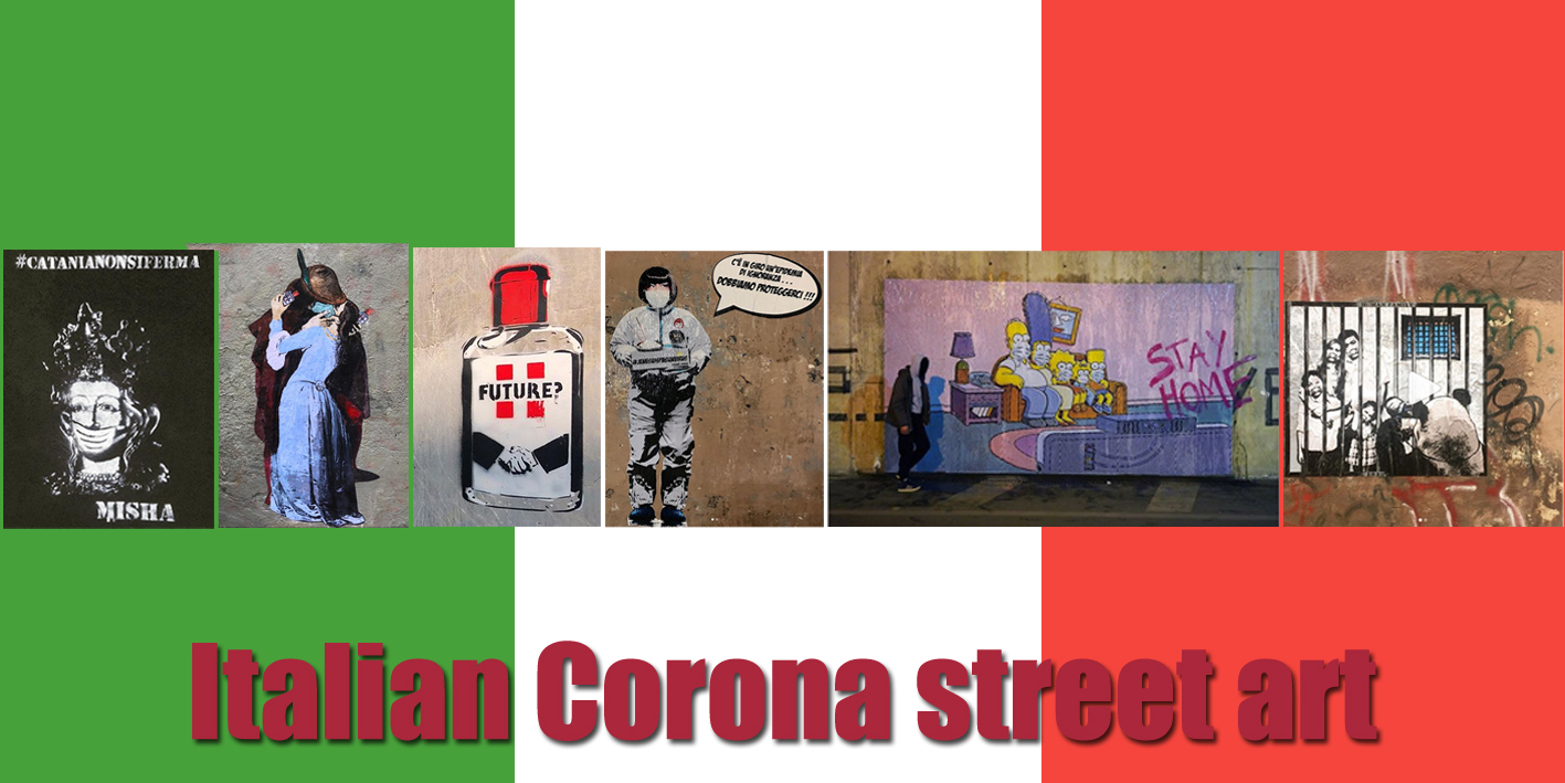 Italiaanse streetart Corona-virus