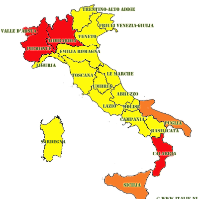 Maatregelen Italie per 6 november 2020
