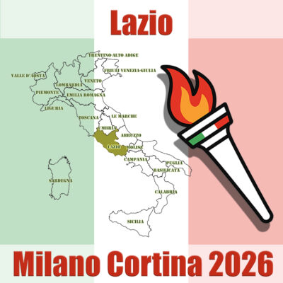 Olympisch vuur door Lazio en Umbria