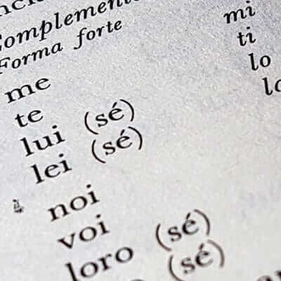 Taal: oefen je Italiaans met cursussen, woordenlijsten etc.