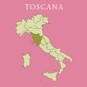 Kaart Italie Toscane